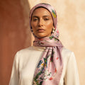 The Grand SA - Hummingbirds Paradise in Pink - Satin Chiffon